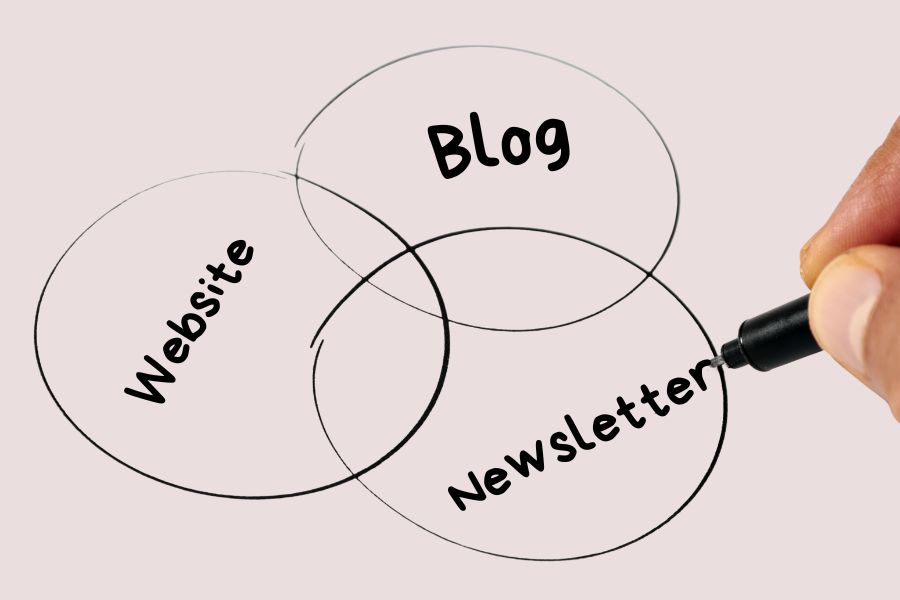 Website, Blog und Newsletter zusammen